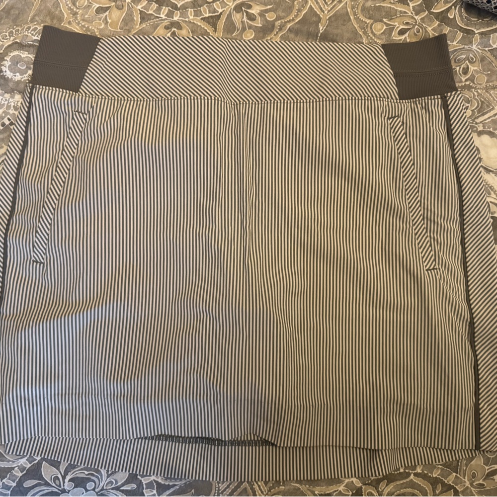 Striped Grey and White Skort - Athleta